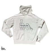 WNDR HEAVY ZIP HOODIE - ECRU