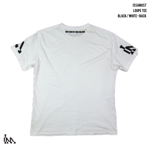 LOUPE TEE - WHITE BLACK