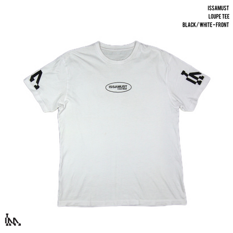 LOUPE TEE - WHITE BLACK