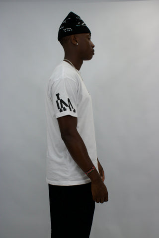 LOUPE TEE - WHITE BLACK
