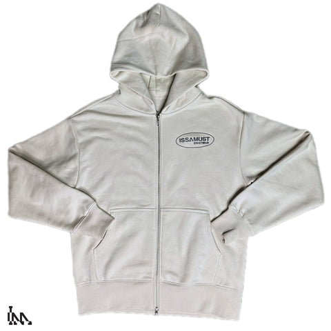 WNDR HEAVY ZIP HOODIE - ECRU