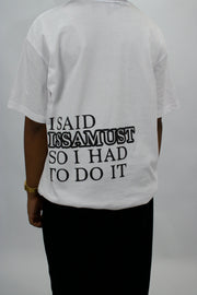 MANDATORY TEE - WHITE BLACK