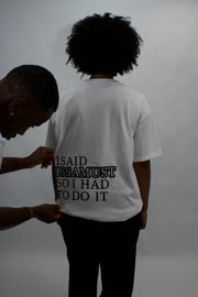 MANDATORY TEE - WHITE BLACK