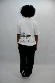MANDATORY TEE - WHITE BLACK