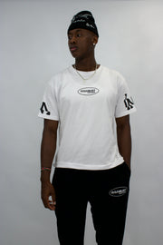 LOUPE TEE - WHITE BLACK