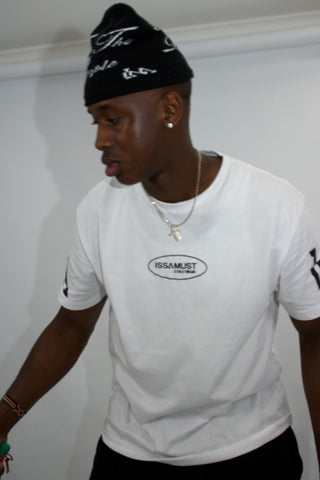 LOUPE TEE - WHITE BLACK