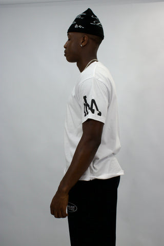 LOUPE TEE - WHITE BLACK