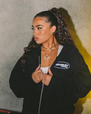 WNDR HEAVY ZIP HOODIE - JET BLACK