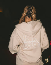 WNDR HEAVY ZIP HOODIE - ECRU