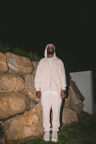 WNDR RELAXED TRACK PANTS - ECRU