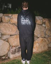 WNDR HEAVY ZIP HOODIE - JET BLACK