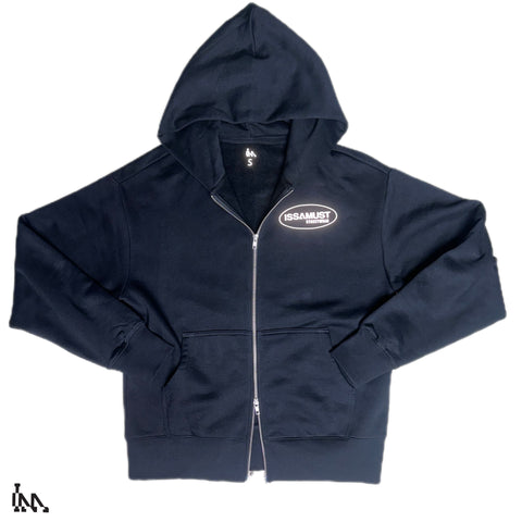 WNDR HEAVY ZIP HOODIE - JET BLACK