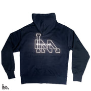 WNDR HEAVY ZIP HOODIE - JET BLACK