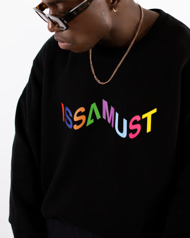 PRIISM CREWNECK BLACK/RAINBOW
