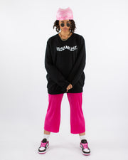 PRIISM CREWNECK BLACK/ WHITE