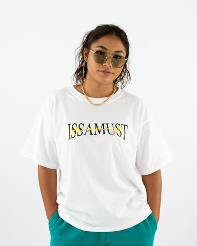 SIGNIITURE TEE WHITE/YELLOW
