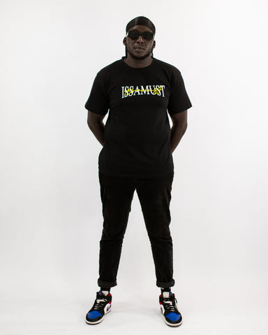 SIGNIITURE TEE BLACK/YELLOW