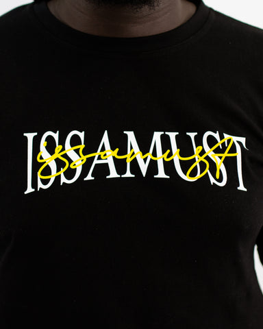 SIGNIITURE TEE BLACK/YELLOW