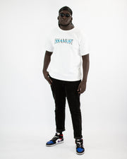 SIGNIITURE TEE WHITE/BLUE