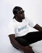 SIGNIITURE TEE WHITE/BLUE