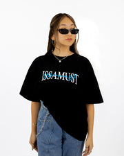 SIGNIITURE TEE BLACK/BLUE