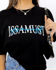 SIGNIITURE TEE BLACK/BLUE