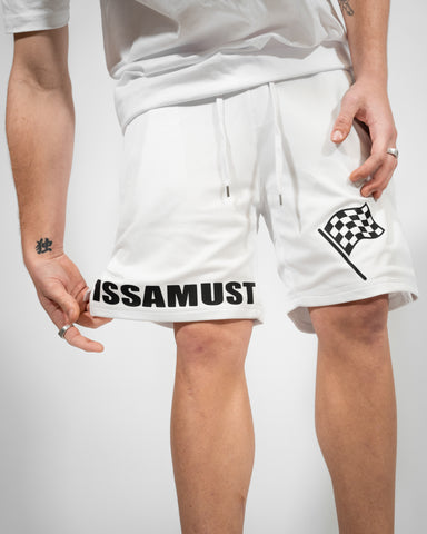 STREETRACER WHITE/BLACK SHORTS
