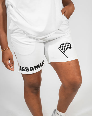 STREETRACER WHITE/BLACK SHORTS