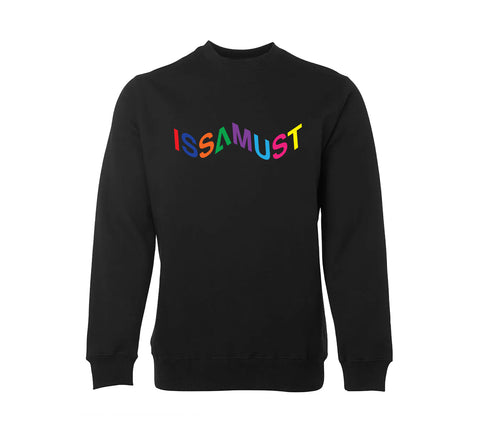 PRIISM CREWNECK BLACK/RAINBOW