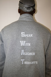 HALF ZIP COMMUNITY CREWNECK (GREY)