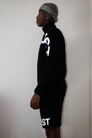 HALF ZIP COMMUNITY CREWNECK (BLACK)